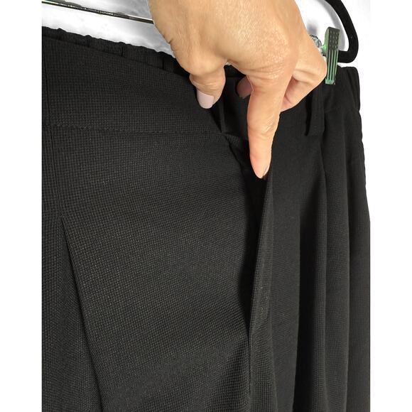 Halara Women's Black Flex High Waisted Pocket Wide Leg Waffle Work Pants L - Picture 7 of 11